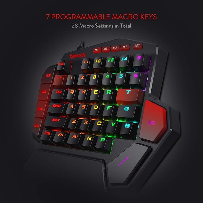 Redragon K585 DITI – Teclado Mecánico One - Handed con Switch Azul - MundoMixRedragon K585 DITI – Teclado Mecánico One - Handed con Switch Azul