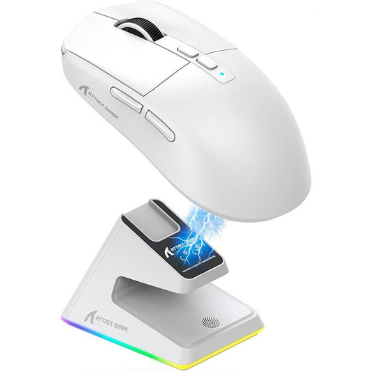 ATTACK SHARK X6 – Ratón Gaming Superlight de 49g con Base de Carga Magnética - MundoMixATTACK SHARK X6 – Ratón Gaming Superlight de 49g con Base de Carga Magnética