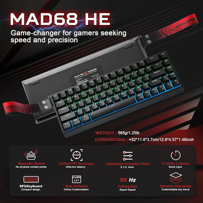MADLIONS MAD68 HE – Teclado mecánico 65% - MundoMixMADLIONS MAD68 HE – Teclado mecánico 65%