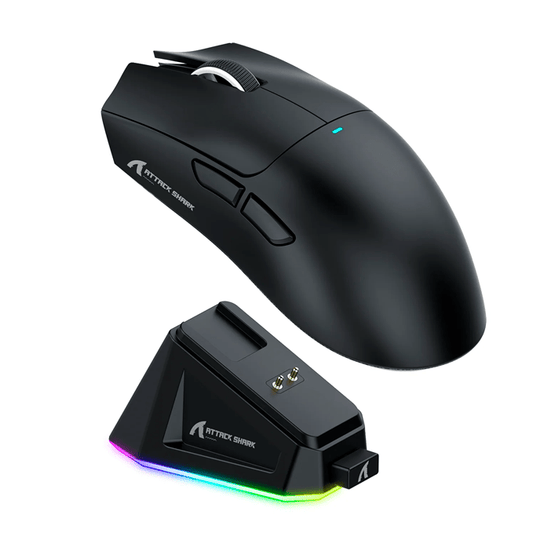 Ratón Gaming ATTACK SHARK X11 (Negro) – 22000 DPI, Sensor PAW3311, Inalámbrico/Cableado, Base de Carga Magnética - MundoMixRatón Gaming ATTACK SHARK X11 (Negro) – 22000 DPI, Sensor PAW3311, Inalámbrico/Cableado, Base de Carga Magnética
