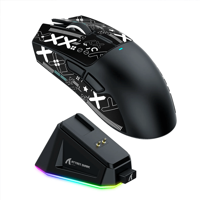 Ratón Gaming ATTACK SHARK X11 (Negro) – 22000 DPI, Sensor PAW3311, Inalámbrico/Cableado, Base de Carga Magnética - MundoMixRatón Gaming ATTACK SHARK X11 (Negro) – 22000 DPI, Sensor PAW3311, Inalámbrico/Cableado, Base de Carga Magnética