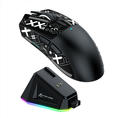 Ratón Gaming ATTACK SHARK X11 (Negro) – 22000 DPI, Sensor PAW3311, Inalámbrico/Cableado, Base de Carga Magnética - MundoMixRatón Gaming ATTACK SHARK X11 (Negro) – 22000 DPI, Sensor PAW3311, Inalámbrico/Cableado, Base de Carga Magnética