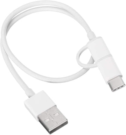 Xiaomi Cable - Adaptador MicroUSB a USB - C 30cm - MundoMixXiaomi Cable - Adaptador MicroUSB a USB - C 30cm